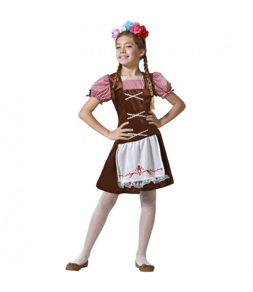 Costume Tyrolienne Oktoberfest marron fille