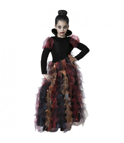 Costume Vampiresse en haillons colorés fille