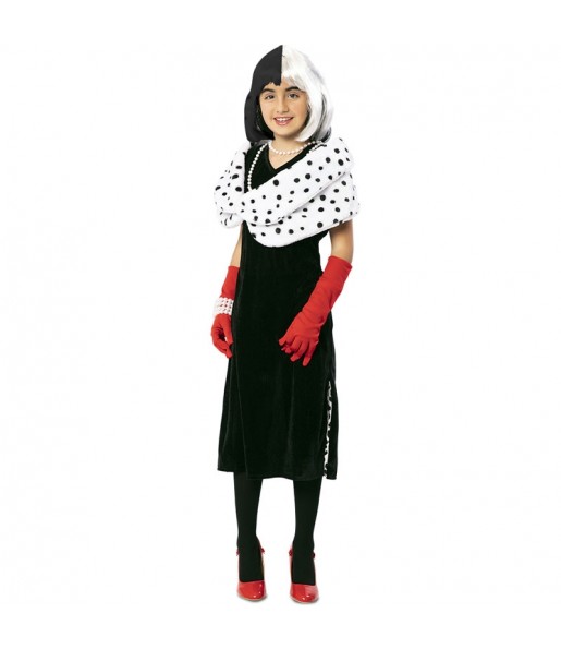 Déguisement Vilaine Cruella de Vil pour fille