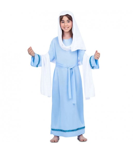 Déguisement Vierge Marie bleu fille