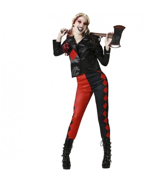 Costume Harley Quinn en losange femme