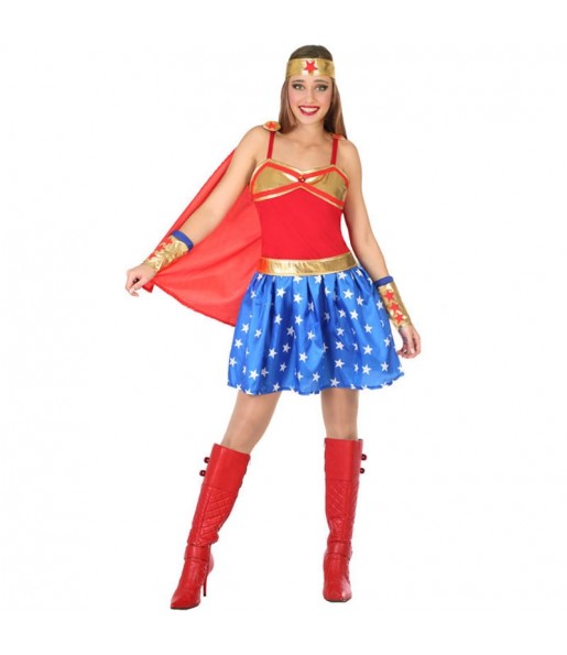Costume Héroïne de bande dessinée Wonder Woman femme
