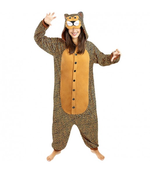 Costume adulte Léopard onesie