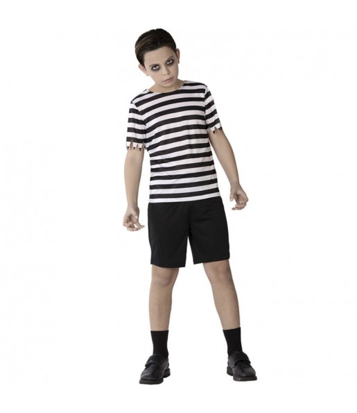 Costume Pugsley Addams à manches courtes garçon