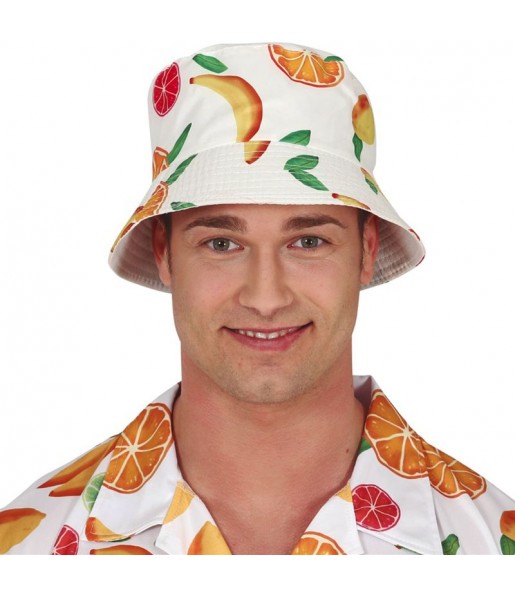 Chapeau hawaïen avec fruits pour compléter vos costumes