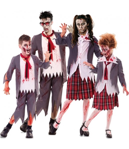 Groupe Écoliers zombies Ensanglantés