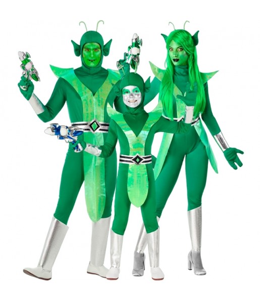 Costumes Aliens verts pour groupes et familles