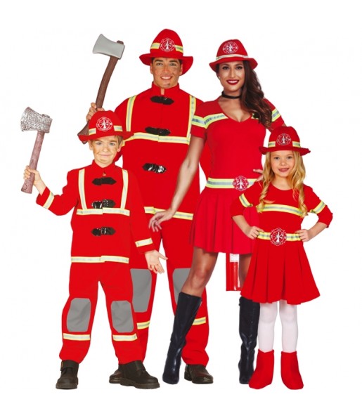 Déguisements Pompiers rouges pour groupe
