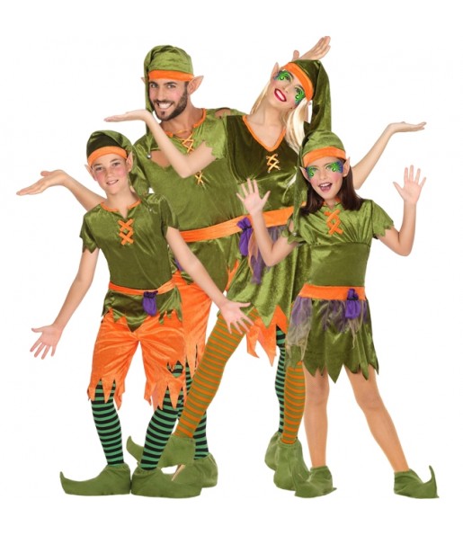 Costumes Elfes de la forêt pour groupes et familles