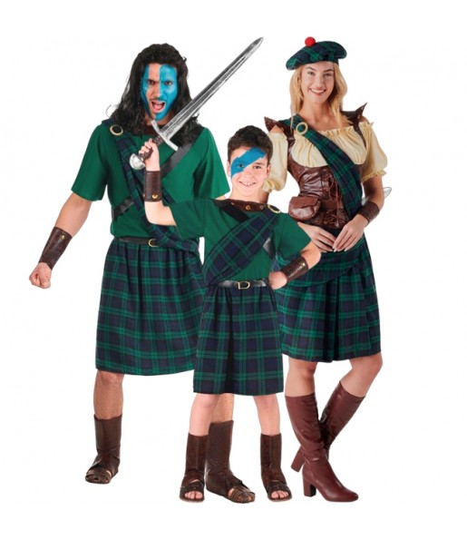 Costumes Écossais de Braveheart pour groupes et familles