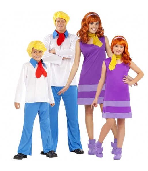 Déguisements Fred Jones et Daphne de Scooby-Doo pour groupe
