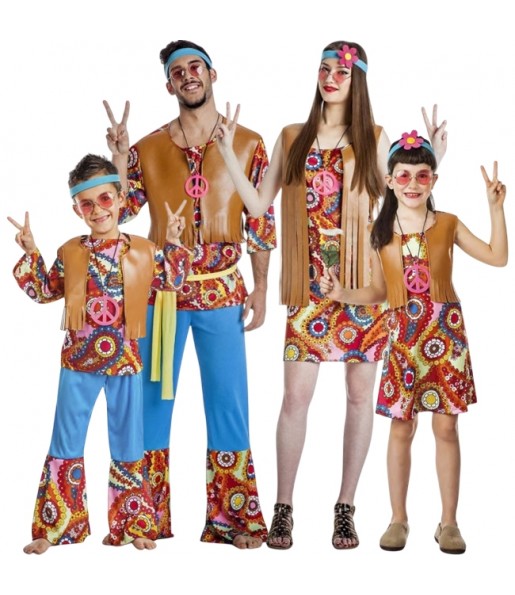 Déguisements Hippies Happy pour groupe