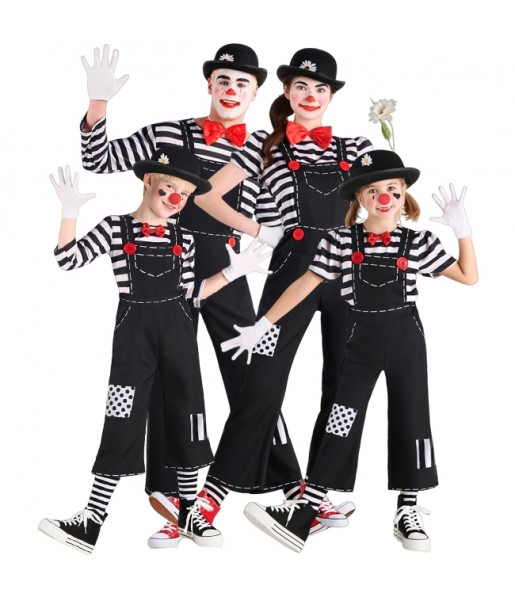 Costumes Mimes rayés pour groupes et familles