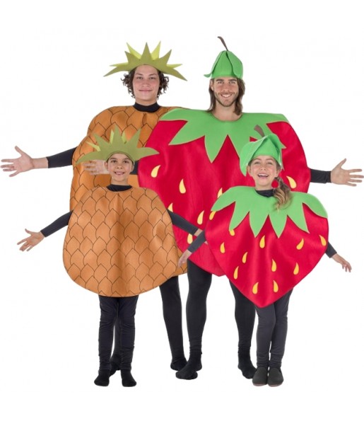 Déguisements Ananas et fraises pour groupe
