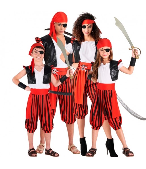 Costumes Pirates de l'île de la tortue pour groupes et familles
