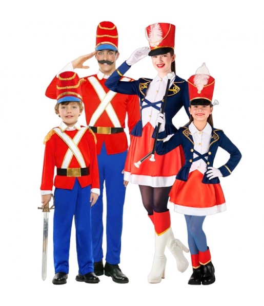 Costumes Soldats de plomb et majorettes pour groupes et familles