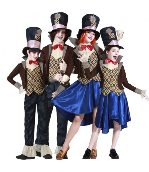Costumes Les chapeliers du conte d'Alice pour groupes et familles