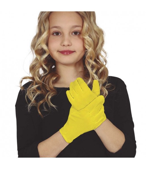 Gants jaunes pour enfants pour compléter vos costumes