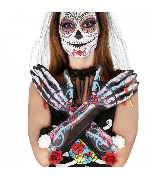 Gants Squelette Catrina