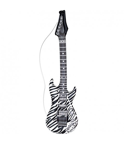Guitare gonflable Rock zebra pour compléter vos costumes