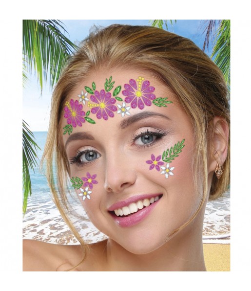 Bijoux de visage en fleurs hawaïennes pour compléter vos costumes