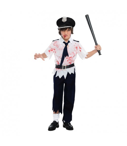 Déguisement Policier Zombie Halloween Enfant