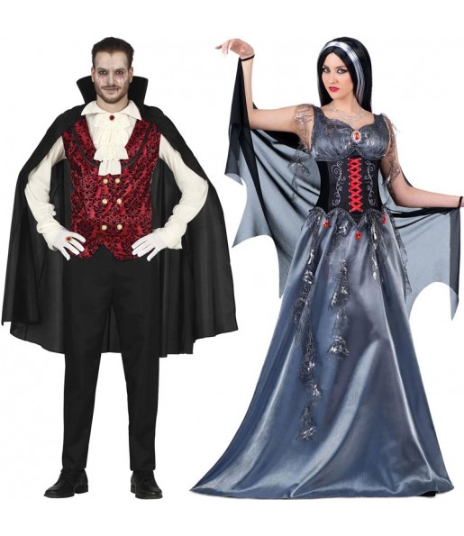 Costumes Comte Dracula et vampiresse Marishka pour se déguiser à duo