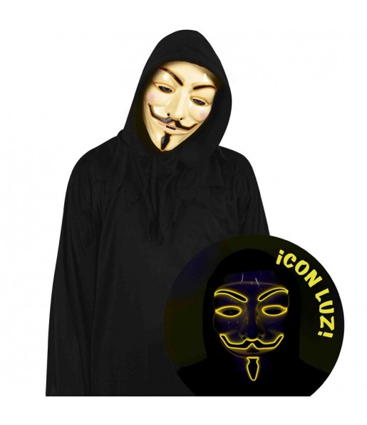 Masque Anonymous avec lumière