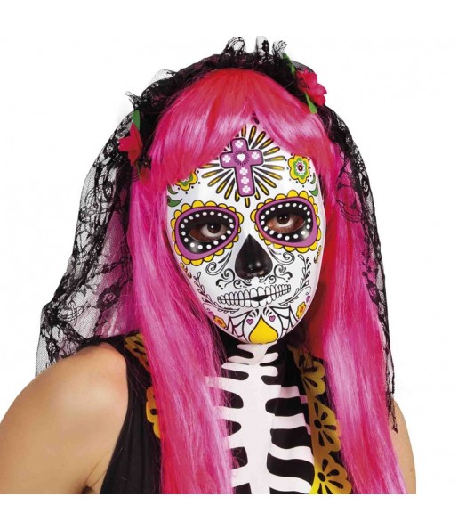 Masque Lucky Catrina pour compléter vos costumes térrifiants