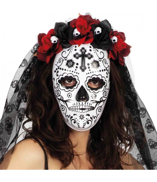 Masque mystérieux de Catrina pour compléter vos costumes térrifiants