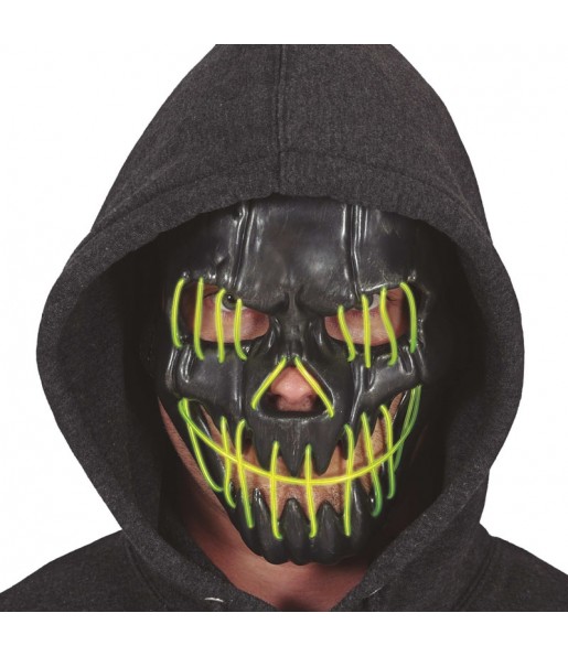 Masque souriant American Nightmare avec lumière pour compléter vos costumes térrifiants