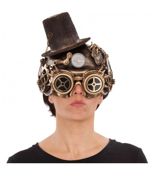 Masque Steampunk avec chapeau