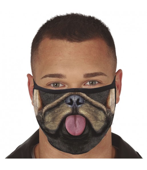 Masque de protection Chien Bulldog pour adultes