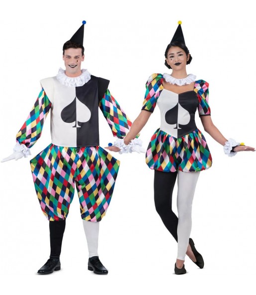 Costumes Comédiens Arlequins pour se déguiser à duo