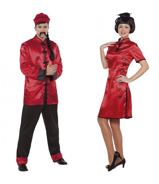 Deguisement chinois couple 2025