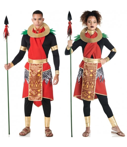 Costumes Massaïs de Tanzanie pour se déguiser à duo