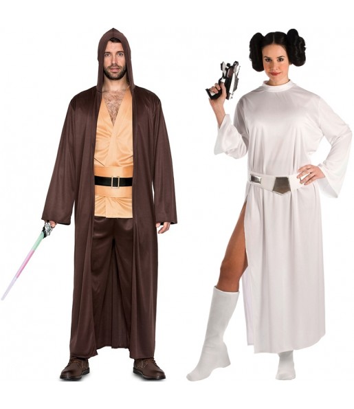 Déguisements Qui-Gon Jinn et Princesse Leia