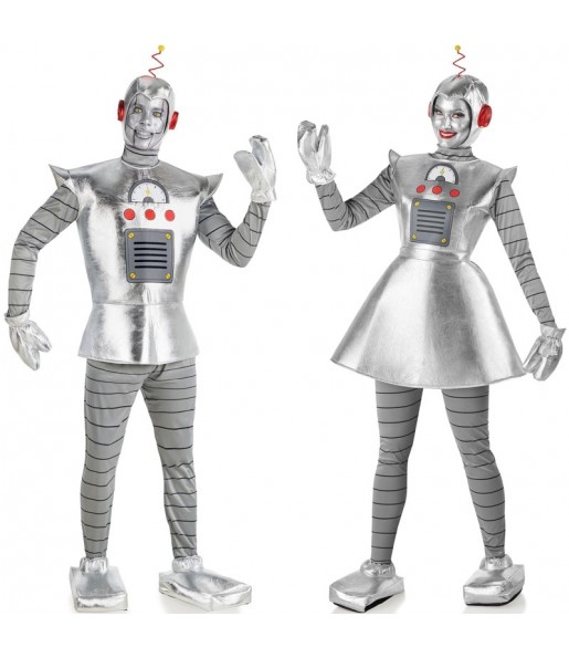 Costumes Robots d'argent pour se déguiser à duo