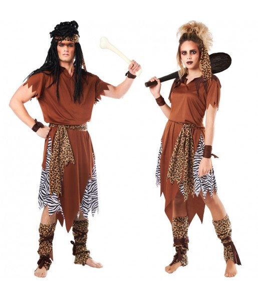 Costumes Troglodytes de l'âge de pierre pour se déguiser à duo
