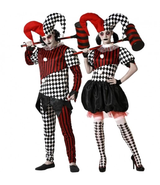 Costumes Arlequins sombres pour se déguiser à duo
