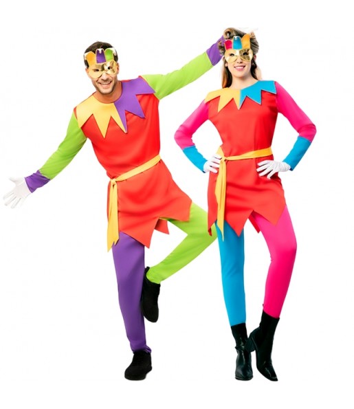 Costumes Bouffons de cour médiévaux pour se déguiser à duo