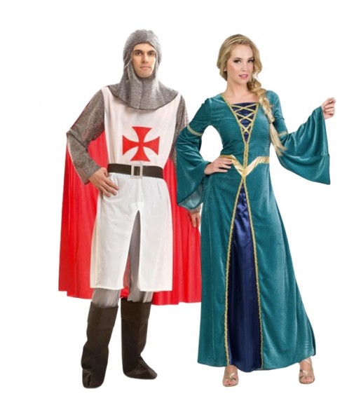 Costumes Croisés médiévaux et princesse pour se déguiser à duo