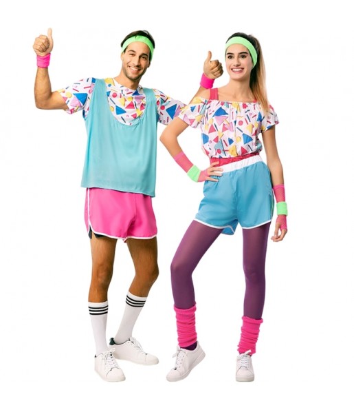 Costumes Gymnastes aérobic 80's pour se déguiser à duo