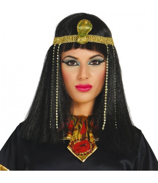 Perruque égyptienne avec serre-tête pour compléter vos costumes
