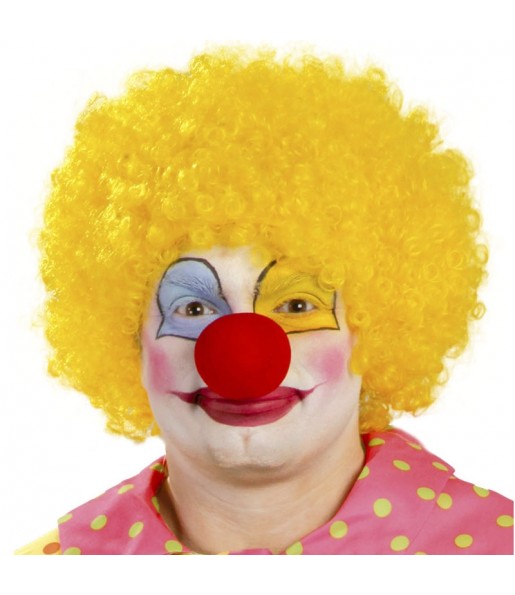 Perruque de clown jaune pour compléter vos costumes