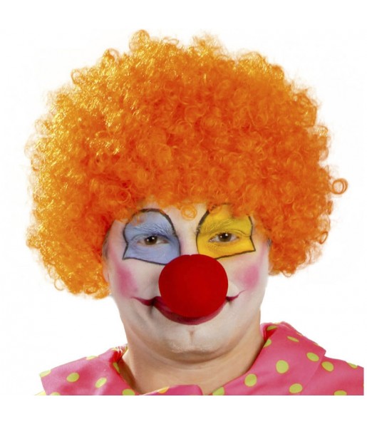 Perruque de clown orange pour compléter vos costumes
