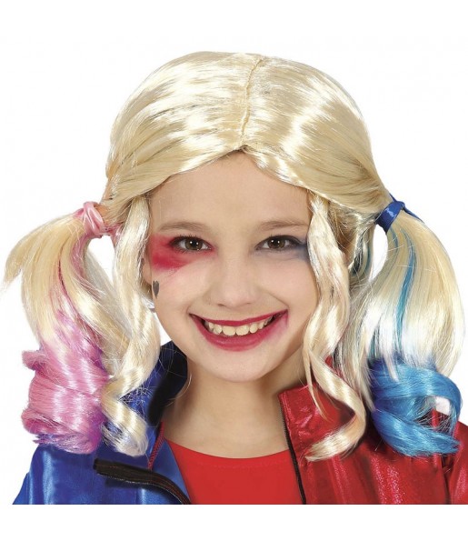 Perruque Harley Quinn pour enfant pour compléter vos costumes