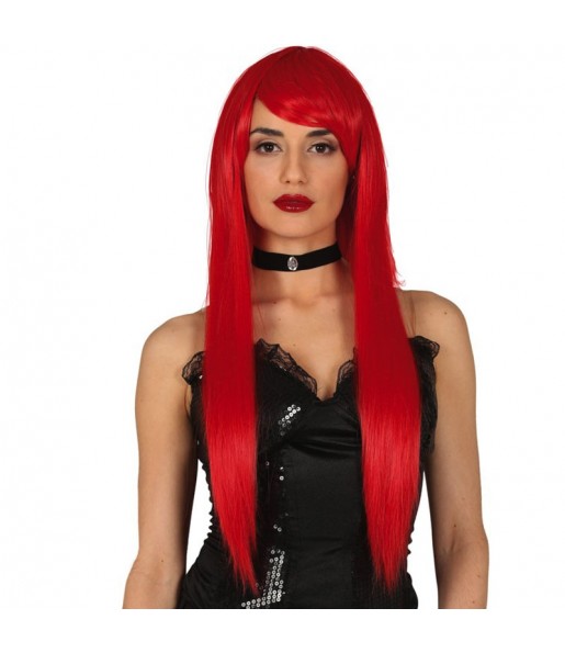 Perruque de cheveux rouges lisses pour compléter vos costumes