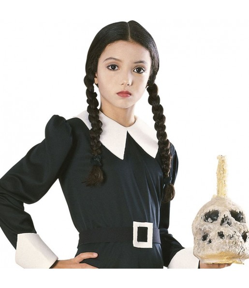 Perruque Mercredi de la Famille Addams pour fille pour compléter vos costumes térrifiants