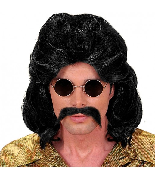 Perruque Moustache 70\'s pour homme pour compléter vos costumes